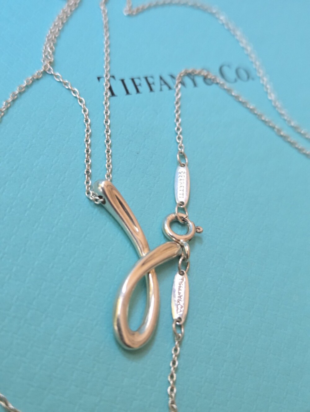 Tiffany & Co. Elsa Peretti Intiial "J" Pendant